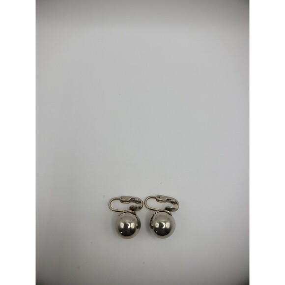 Vintage Earrings Clip On Gold Tone Ball Round Stud Jewelry Costume - Picture 13 of 14